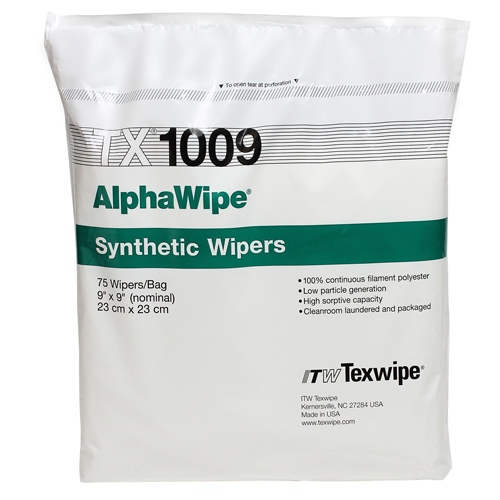 TX1009 TEXWIPE ALFAWIPE® POLYESTER CLEANROOM WIPERS Полиэстеровые салфетки для чистых помещений класса ISO4.Р-р 23х23 см, 150шт./упак. Полиэстер 100%