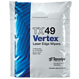 TX49 TEXWIPE VERTEX® DRY POLYESTER HIGH SORPTION SEALED EDGE CLEANROOM WIPERS Высокосорбционные,протирочные салфетки для чистых помещений класса ISO3.Р-р 23х23 см, 150шт./упак. Полиэстер 100%