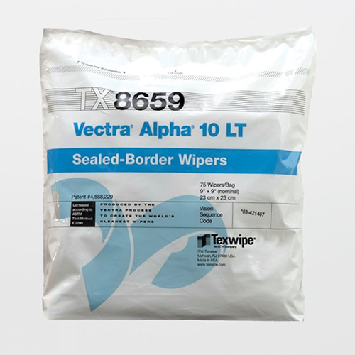 TX8659 TEXWIPE VECTRA®ALPHA®10LT DRY CLEANROOM WIPERS Высокосорбционные салфетки для чистых помещений класса ISO1,р-р 23х23 см, 100% Полиэстер 150шт./упак.