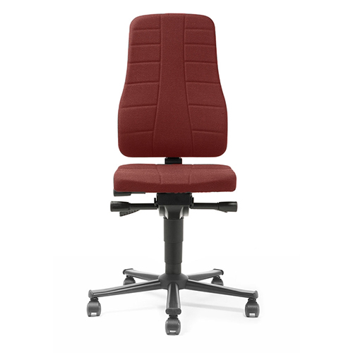 9643-6803 BIMOS ALL-IN-ONE HIGHLINE 2 CHAIRS WITH CASTORS Лабораторное кресло  на колесной базе для лабораторий и производств. Высота регулировки  450-600мм. Материал покрытия: Ткань FABRIC DUOTEC. Цвет:Красный