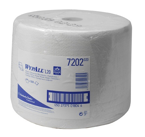 арт.7202-WYPALL*L20 Протирочные салфетки-Большой рулон,в упаковке 1 Рулон x 1000 листов, размером 38,0 x 23,5см