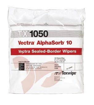 арт.TX1050-Салфетки Vectra® AlphaSorb® 10 для чистых помещений класса ISO5, в упаковке 100 салфеток, размер 23х23см