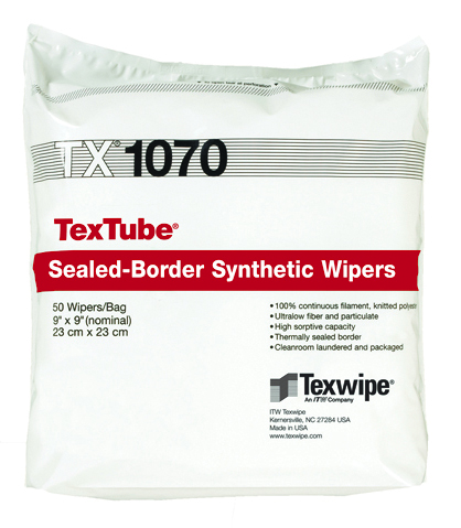 TX1070-Салфетки TexTube® для чистых помещений класса ISO5, в упаковке 100 салфеток,размер 23х23см