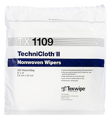 арт.TX1109-Салфетки TechniCloth® II для чистых помещений класса ISO6, в упаковке 300 салфеток,размер: 23х23см