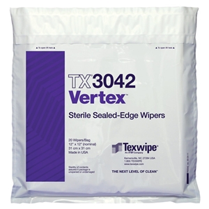 арт.TX3042-Cтерильные салфетки TEXWIPE для чистых помещений класса ISO3, в упаковке 100 салфеток, размер 31х31см