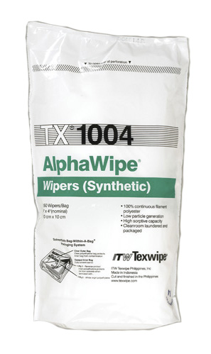 арт.TX1004-Салфетки AlphaWipe® для чистых помещений класса ISO4,в упаковке 300 салфеток, размер 10х10см