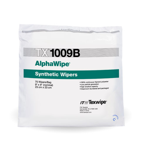 TX1009B-Салфетки AlphaWipe® для чистых помещений класса ISO4, в упаковке 150 салфеток,размер 23х23см