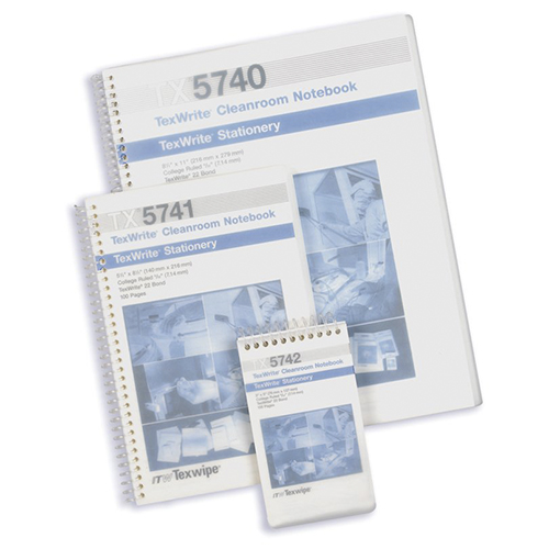 TX5740 TEXWIPE TEXWRITE CLEANROOM SPIRAL NOTEBOOK Блокнот А4 для чистых помещений класса ISO 3,p-р 216х279см, 10шт./упак.