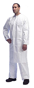 Лабораторный халат Tyvek® Lab Coat для использования в чистых помещений ИСО 7-8(GMP D),одноразовый