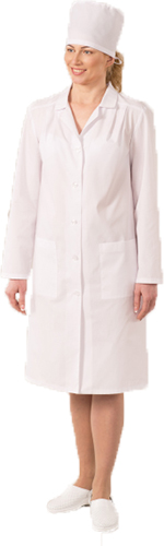 Лабораторный женский халат Б-102 для чистых помещений ISO 6-8(GMP С - D)