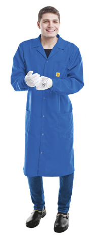 Лабораторный мужский халат VAE-M для чистых помещений ISO 6-8(GMP С - D)