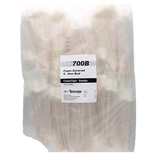 TX700B TEXWIPE Foam-Covered Cotton Bud Cleanroom Swab Хлопковые свабы с деревянной длинной ручкой,500 штук/упаковка. Материал:Хлопок, дерево.Длина 168 мм. Назначение:аэрокосмическая, пищевая, автомобильная промышленность