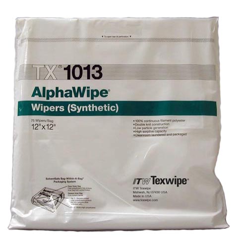 TX1013 TEXWIPE ALPHAWIPE DRY POLYESTER CLEANROOM WIPER  Полиэстеровые салфетки для чистых помещений класса ISO4.Р-р 31х31 см, 75шт./упак. Полиэстер 100%